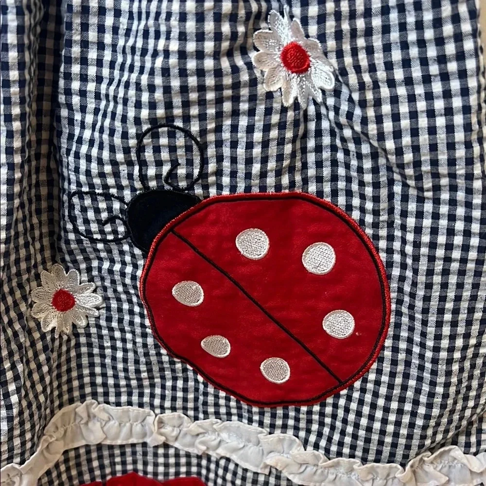 Rare Editions Black and White Gingham Dress with Red Accents